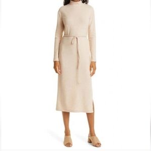 Vince Light weight Mock Neck Long Sleeve Knit dress Size Large